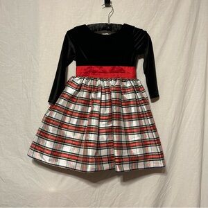 Vive Le Fete Holiday‎ Girl SZ 6 Dress-Taffeta Plaid-Velvet  new with tag